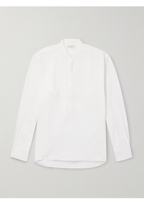 Richard James - Grandad-Collar Cotton-Gauze Half-Placket Shirt - Men - White - XS