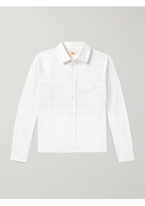 Cherry Los Angeles - Pit Crew Logo-Embroidered Cotton-Poplin Shirt - Men - White - S