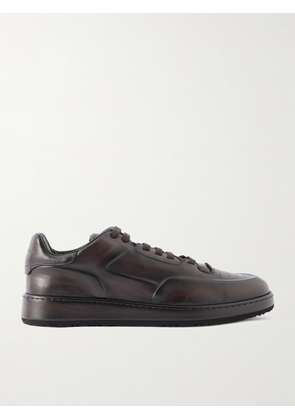 Officine Creative - Eraser 001 Airbrushed-Leather Sneakers - Men - Burgundy - EU 40