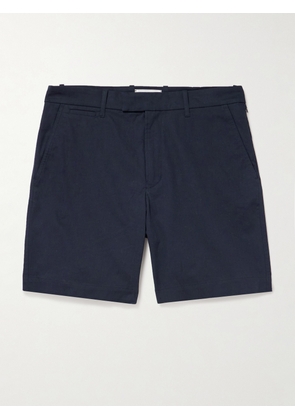 Mr P. - Straight-Leg Stretch Recycled Cotton-Blend Twill Golf Shorts - Men - Blue - 28