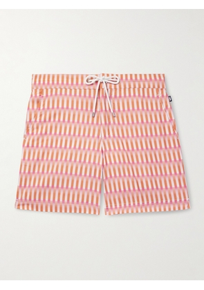 Richard James - Straight-Leg Mid-Length Striped Recycled Swim Shorts - Men - Pink - S