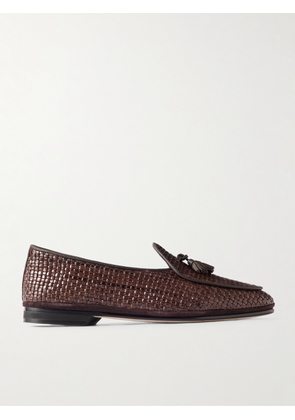 Rubinacci - Marphy Woven Leather Tasselled Loafers - Men - Brown - EU 40