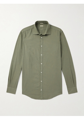 Massimo Alba - Canary Checked Cotton Shirt - Men - Green - S