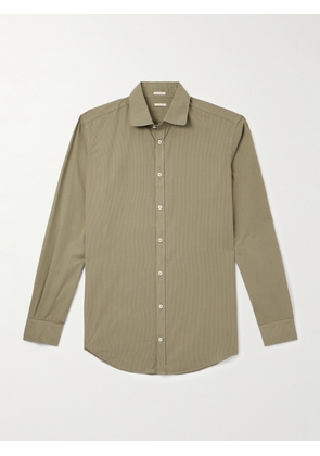 Massimo Alba - Canary Slim-Fit Checked Cotton-Poplin Shirt - Men - Green - S