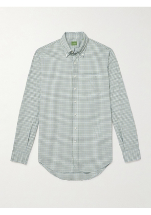 Sid Mashburn - Button-Down Collar Checked Cotton-Poplin Shirt - Men - Blue - S