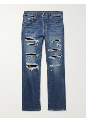 AMIRI - Thrasher Slim-Fit Distressed Panelled Jeans - Men - Blue - UK/US 30