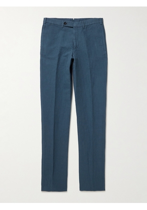 Sid Mashburn - Sport Straight-Leg Hemp and Cotton-Blend Canvas Trousers - Men - Blue - UK/US 30