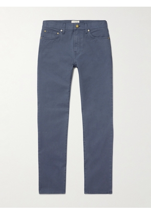 Sid Mashburn - Straight-Leg Cotton-Blend Twill Trousers - Men - Blue - UK/US 30