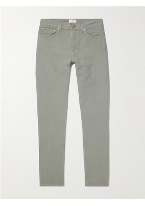 Sid Mashburn - Straight-Leg Hemp and Cotton-Blend Canvas Trousers - Men - Green - UK/US 30
