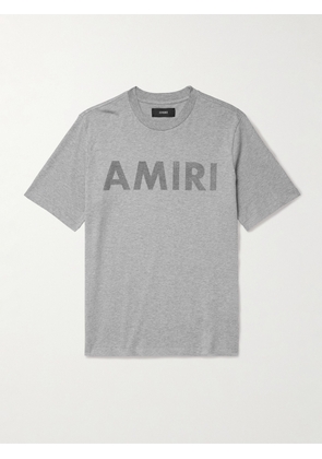 AMIRI - Stencil Logo-Print Cotton-Jersey T-Shirt - Men - Gray - XS