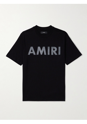 AMIRI - Stencil Logo-Print Cotton-Jersey T-Shirt - Men - Black - XS