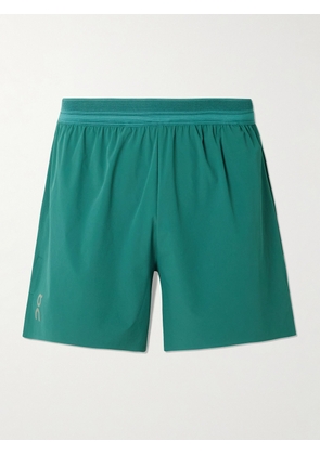 On - 5" Performance Logo-Print Stretch Recycled-Shell Running Shorts - Men - Green - XS