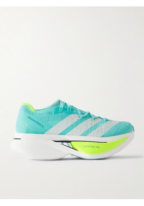 ADIDAS RUNNING - Adizero Prime X3 Striped Rubber-Trimmed STRUNG Running Sneakers - Men - Blue - UK 6