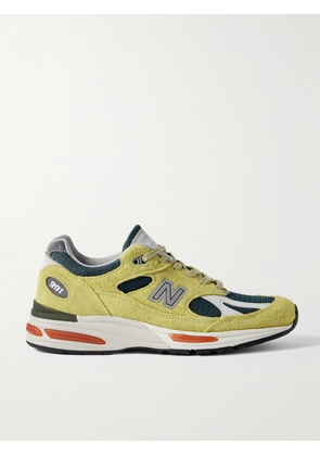 New Balance - 991v2 Suede, Leather and Mesh Sneakers - Men - Green - UK 6
