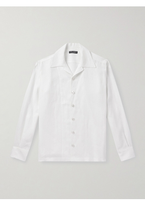 Dolce&Gabbana - Camp-Collar Linen-Canvas Shirt - Men - White - EU 37