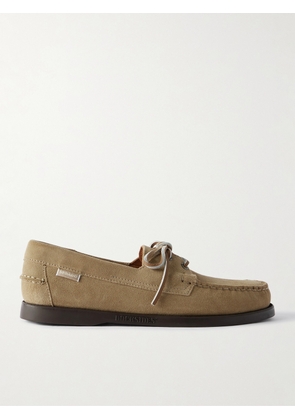 Sebago - Docksides Portland Leather-Trimmed Suede Boat Shoes - Men - Brown - UK 6