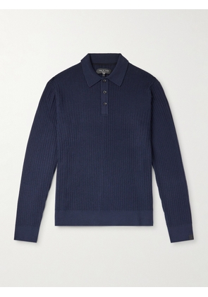 Rag & Bone - Crawford Wool and Cashmere-Blend Polo Shirt - Men - Blue - S