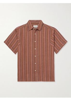 Oliver Spencer - Garrison Striped Linen Shirt - Men - Brown - S
