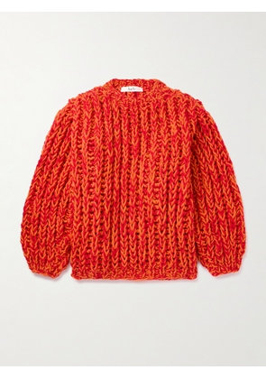 SÉFR - Sol Oversized Cable-Knit Wool Sweater - Men - Orange - S