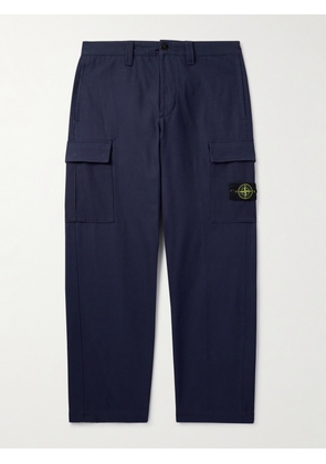 Stone Island - Straight-Leg Cotton-Canvas Cargo Trousers - Men - Blue - UK/US 28