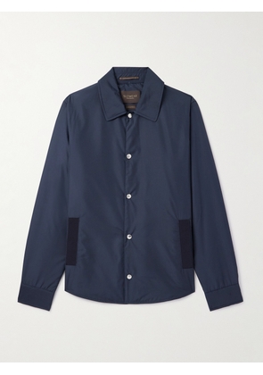 Slowear - Teknosartorial Grosgrain-Trimmed Padded Shell Overshirt - Men - Blue - IT 46