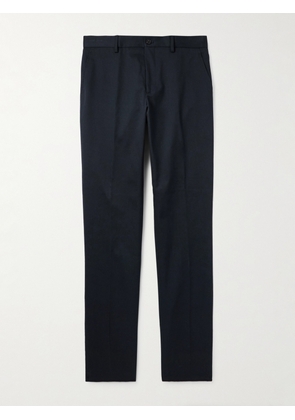 ETRO - Roma Slim-Fit Straight-Leg Stretch-Cotton Twill Trousers - Men - Blue - IT 46