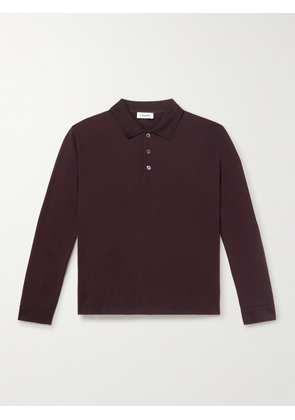 FRAME - Mercerised Cotton-Piqué Polo Shirt - Men - Burgundy - XS