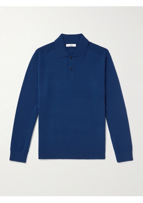 Mr P. - Wool and Cashmere-Blend Polo Shirt - Men - Blue - XS