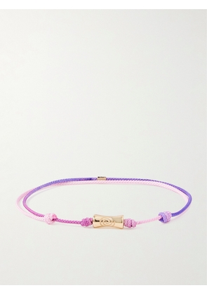 Luis Morais - 14-Karat Gold and Cord Bracelet - Men - Pink