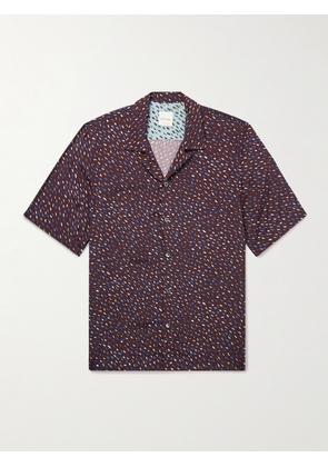 Paul Smith - Convertible-Collar Printed Crepe de Chine Shirt - Men - Purple - S