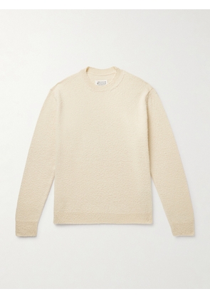 Maison Margiela - Brushed Wool and Cotton-Blend Sweater - Men - Neutrals - S