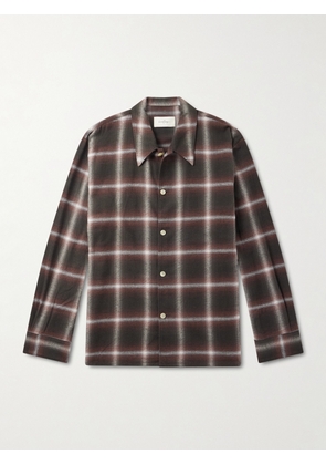 SECOND / LAYER - Logan Ombré Checked Cotton Shirt - Men - Brown - IT 44