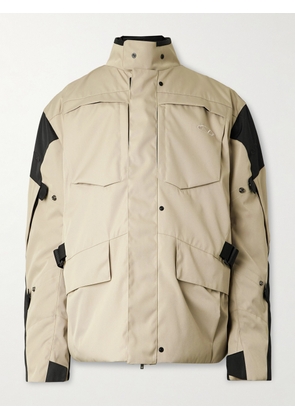 VETEMENTS - Oversized Logo-Embroidered Padded Two-Tone Canvas Jacket - Men - Neutrals - S