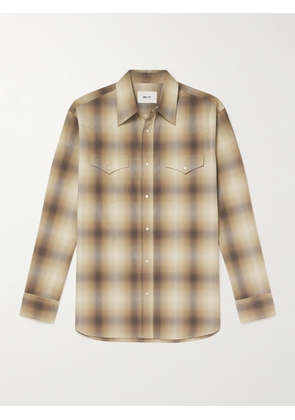 NN07 - Ricky 50005 Checked Organic Cotton Western Shirt - Men - Neutrals - S
