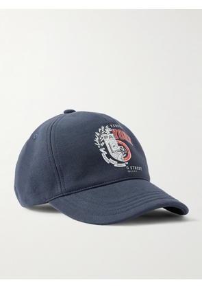 A.P.C. - Marc Jacobs Logo-Embroidered Cotton-Jersey Baseball Cap - Men - Blue - 54