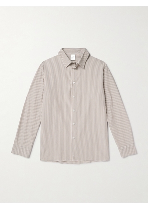 SSAM - Striped Cotton Shirt - Men - Brown - S