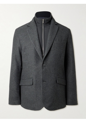 Mr P. - Shell-Trimmed Flannel Blazer - Men - Gray - 38
