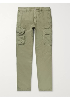 Slowear - Slim-Fit Cotton and Linen-Blend Cargo Trousers - Men - Green - 30W 32L