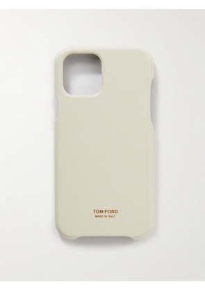 TOM FORD - Logo-Detailed Leather iPhone 11 Pro Phone Case - Men - White