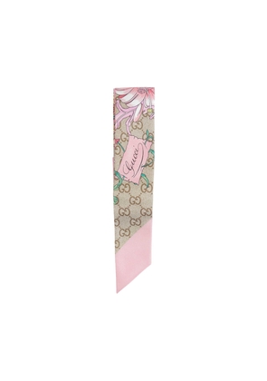 GG Flora Silk Scarf