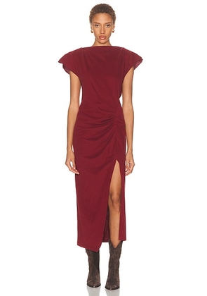 Isabel Marant Nadela Dress in Dark Burgundy - Red. Size 42 (also in 34, 36, 38, 40).