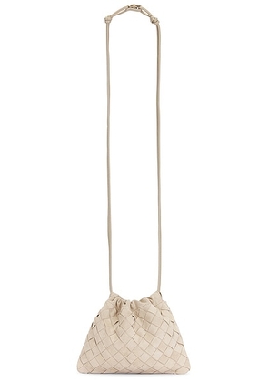 Bottega Veneta Small Intrecciato Dustbag in Ecru & Gold. Size all.