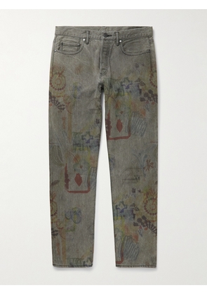 JOHN ELLIOTT - The Daze Straight-Leg Printed Jeans - Men - Gray - UK/US 28