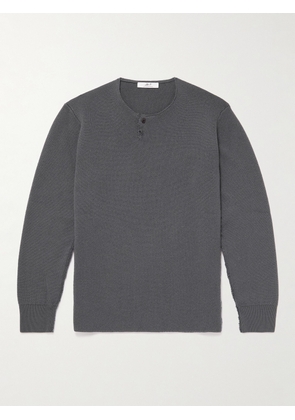 Mr P. - Virgin Wool Henley Sweater - Men - Gray - XS