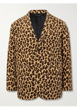 WACKO MARIA - Unstructured Leopard-Print Cotton-Corduroy Blazer - Men - Brown - S