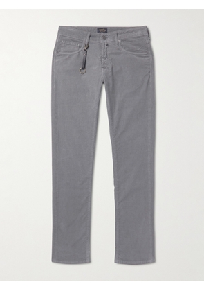 Slowear - Slim-Fit Stretch Cotton-Blend Corduroy Trousers - Men - Gray - UK/US 28