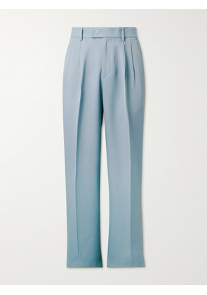 AMIRI - Straight-Leg Pleated Twill Trousers - Men - Blue - IT 46