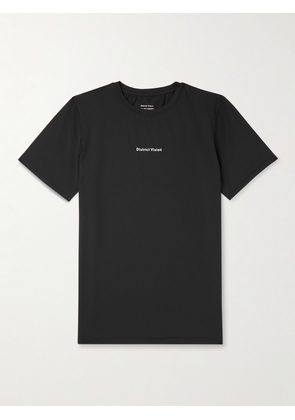 DISTRICT VISION - Logo-Print Perforated Aloe Stretch-Jersey T-Shirt - Men - Black - S