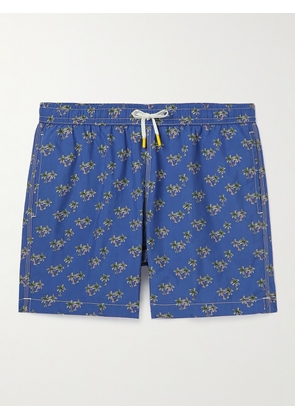 Hartford - Straight-Leg Mid-Length Printed Swim Shorts - Men - Blue - S