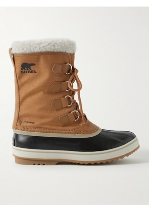 SOREL - 1964 Pac™ Faux Shearling-Trimmed Nylon-Ripstop and Rubber Snow Boots - Men - Brown - US 7